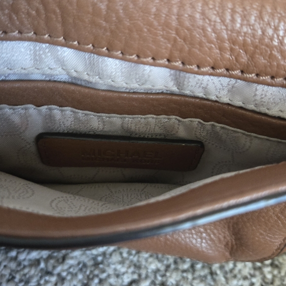 Michael Kors Brown Pebbled Leather Crossbody Bag - Picture 6 of 8